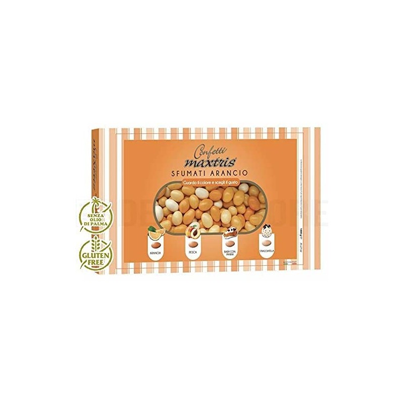 MAXTRIS Confetti Sfumati Arancio 4 Gusti 1Kg, MAX0010