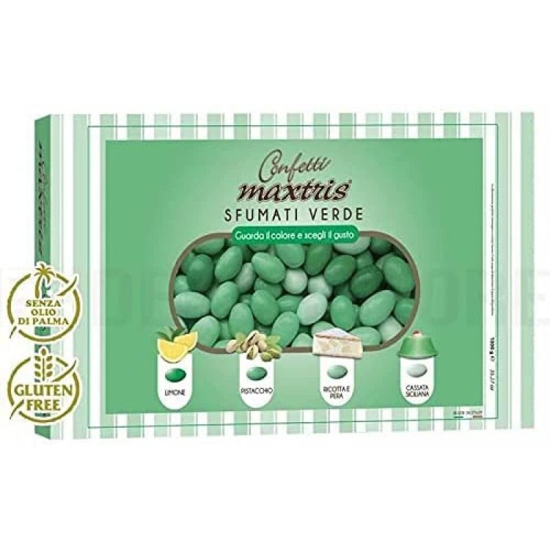 MAXTRIS Confetti Sfumati Verde 4 Gusti 1Kg, MAX006