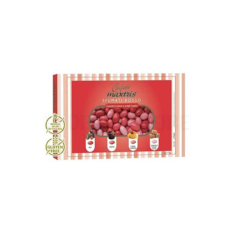 MAXTRIS Confetti Sfumati Rosso 4 Gusti 1Kg, MAX007