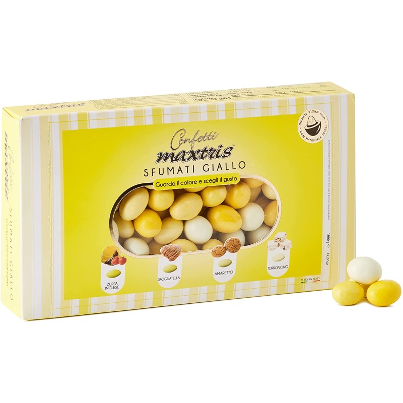 MAXTRIS Confetti Sfumati Giallo 4 Gusti 1Kg, MAX009