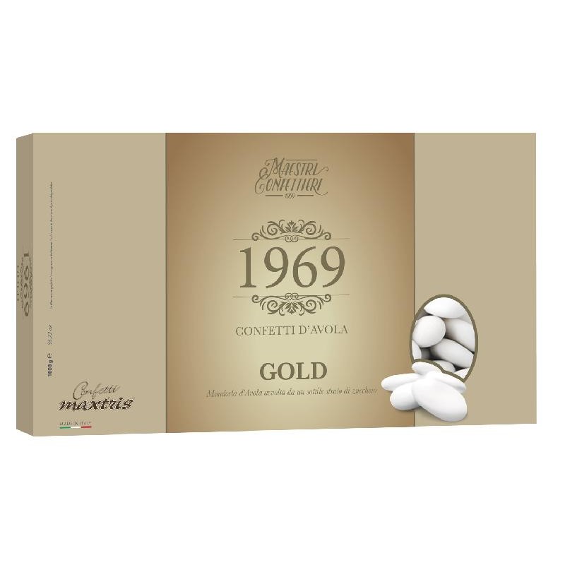 MAXTRIS Confetti Avola Gold MANDORLA 40 BOMBONIERA 1kg, MAX016