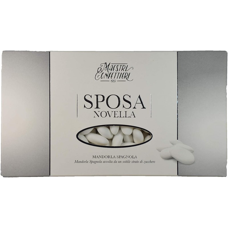 MAXTRIS Confetti Sposa Novella Bianco con Mandorla 36 Spagnola 1kg, MAX017
