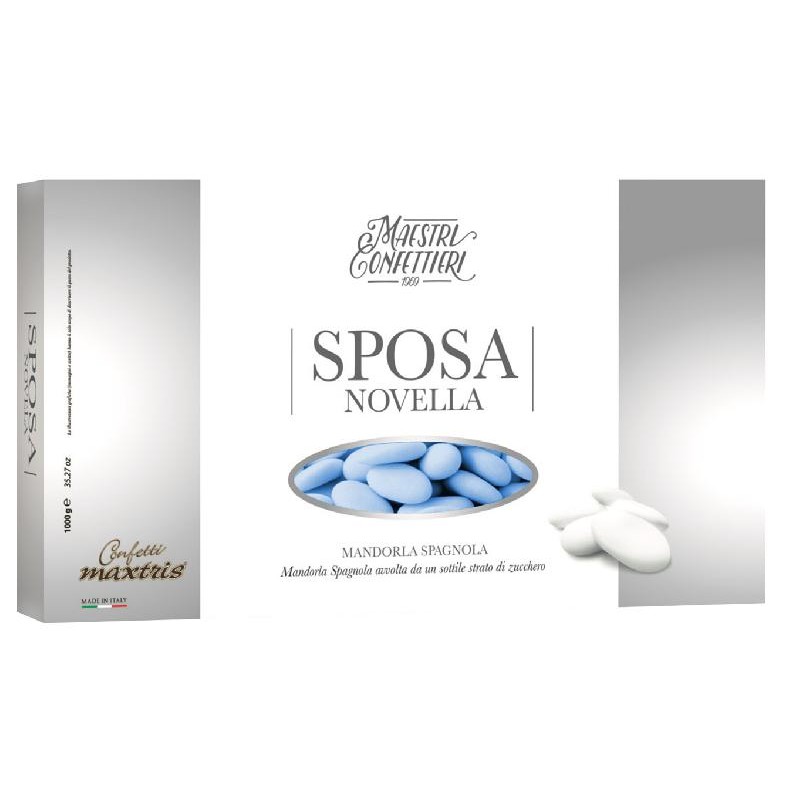 MAXTRIS Confetti Sposa Novella Celeste con Mandorla 36 Spagnola 1kg, MAX019