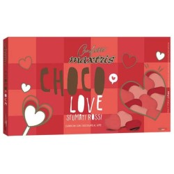 MAXTRIS Confetti CHOCO LOVE - Cuoricini Sfumati con Cioccolato al Latte (Rossi) 500gr, MAX062