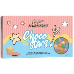 MAXTRIS Confetti CHOCO STARS Stelline di cioccolato al latte colorate 500gr, MAX065