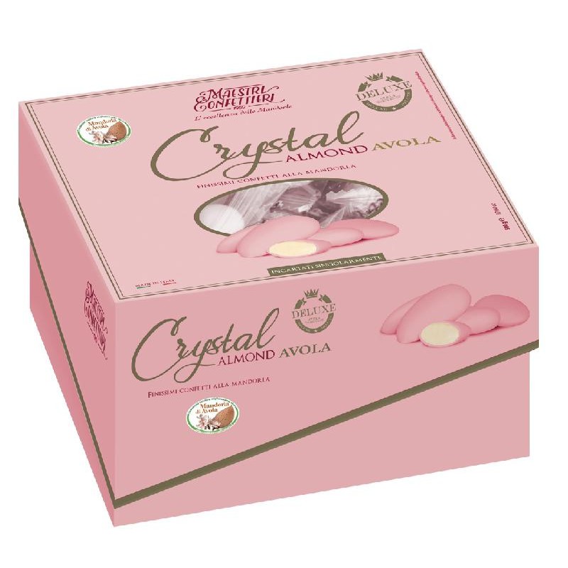 MAXTRIS Crystal Almond Avola Rosa Vassoio Cadeaux alla mandorla incartati  500gr, MAX092