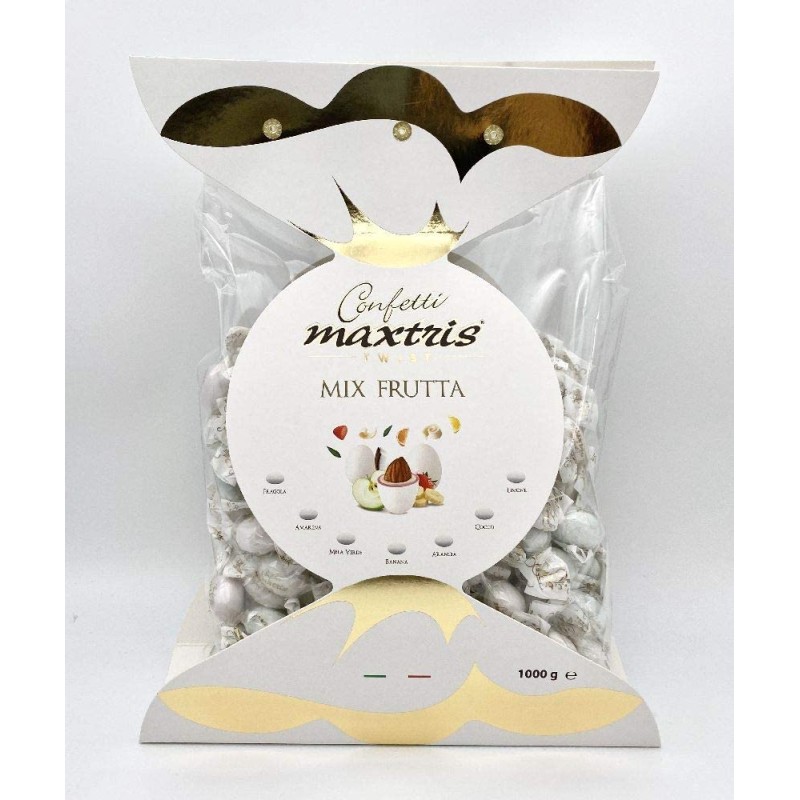 MAXTRIS Confetti Mix Frutta Twist Incartati Caramella 1kg, MAX099