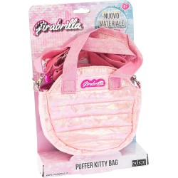 Nice Group - Girabrilla - Borsa Rosa Puffer Modello Kitty Bag con Orecchie in Paillettes reversibili che richiamano l animale Ga