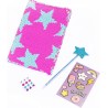 Nice Group - Girabrilla Fashion Diary Fluo Star, Diario con Paillettes Reversibili, Penna Pom Pom, Adesivi Gemme e Stickers - 19