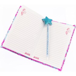 Nice Group - Girabrilla Fashion Diary Fluo Star, Diario con Paillettes Reversibili, Penna Pom Pom, Adesivi Gemme e Stickers - 19