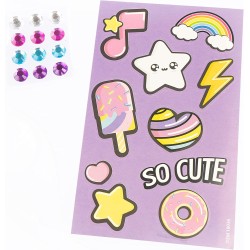 Nice Group - Girabrilla Fashion Diary Fluo Star, Diario con Paillettes Reversibili, Penna Pom Pom, Adesivi Gemme e Stickers - 19