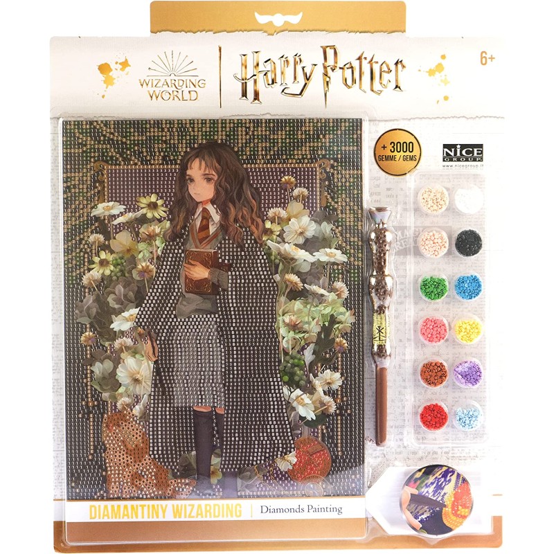 Nice Group - DIAMANTINY Harry Potter – Yume Fantasy Hermione – Kit crea il Mosaico, Attività Crystal Art, Diamond Painting, 1 Qu