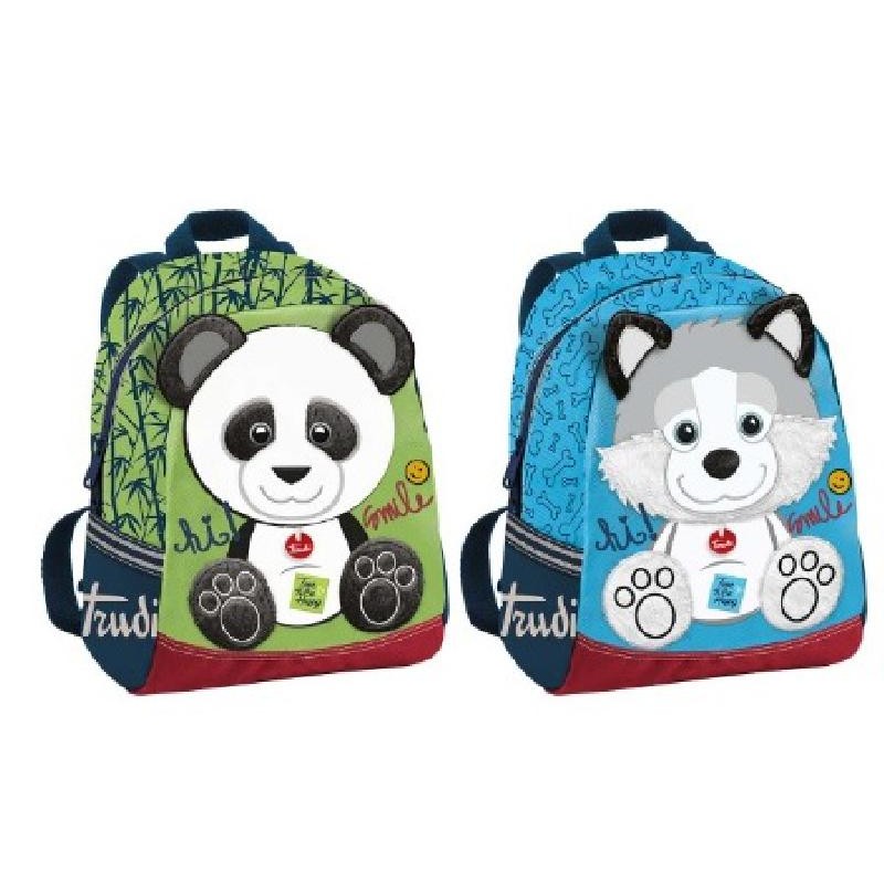 Trudi - Zainetto Peluche Panda/Husky Tg. M - 23 x 31,5 x 11,6 cm - 29638