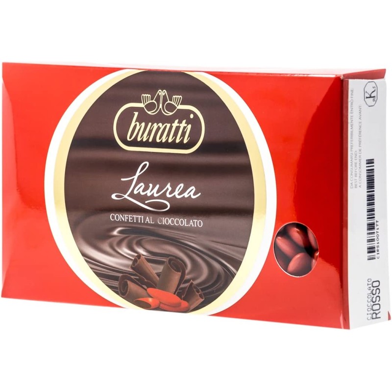 BURATTI Confetti al Cioccolato, Rosso - 1 Kg.