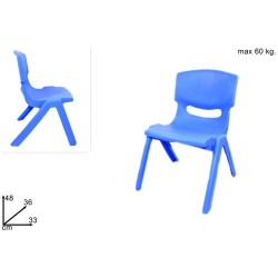 Accessori bimbi mini Sedia per Bimbo In plastica 48 X 34 cm colore azzurro
