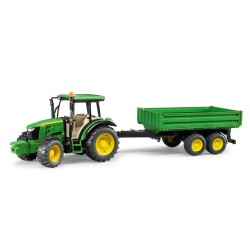 BRUDER 02108 - Trattore John Deere 5115M Con Rimorchio