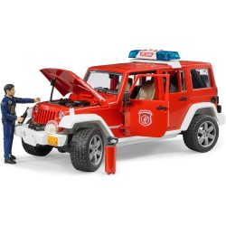 BRUDER 02528 - Jeep Wrangler Unlimited Rubicon Fire Department with Fireman