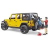 BRUDER 02543 - Jeep Wrangler Rubicon Unlimited con 1 mountain bike e ciclisti