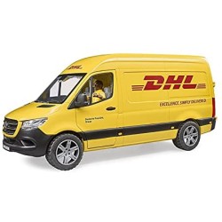 BRUDER 02671 - Mercedes Sprinter DHL con guidatore, con scatola con pacchetti di spedizione