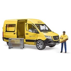 BRUDER 02671 - Mercedes Sprinter DHL con guidatore, con scatola con pacchetti di spedizione