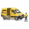 BRUDER 02671 - Mercedes Sprinter DHL con guidatore, con scatola con pacchetti di spedizione