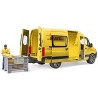 BRUDER 02671 - Mercedes Sprinter DHL con guidatore, con scatola con pacchetti di spedizione