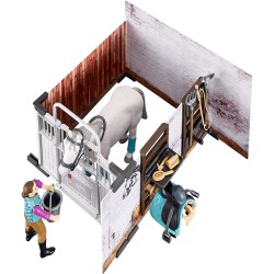 BRUDER 62506 - Bworld Set stalla per la cura del cavallo