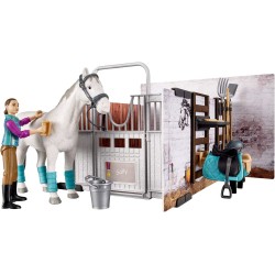 BRUDER 62506 - Bworld Set stalla per la cura del cavallo