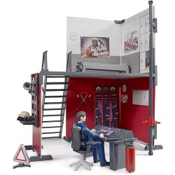 BRUDER 62702 - Bworld Caserma dei pompieri con pompiere