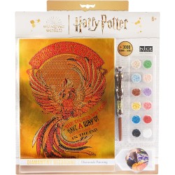 DIAMANTINY Harry Potter – Wizarding Stand Together Fenice – Kit crea il Mosaico, Attività Crystal Art, Diamond Painting, 1 Quadr