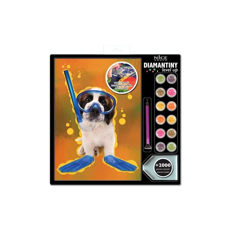 DIAMANTINY Level Up - Nice Group Creative Art, Diamond Painting Kit crea il mosaico, PETS