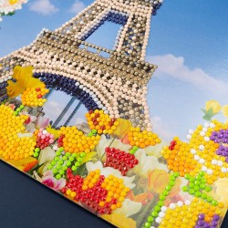 DIAMANTINY 96302 Level Up - Nice Group Creative Art, Diamond Painting Kit crea il mosaico, LANDSCAPE, Parigi, Multicolor