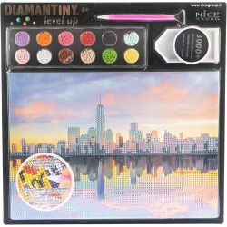 DIAMANTINY Level Up - Nice Group Creative Art, Diamond Painting Kit crea il mosaico, CITY, Manhattan, Multicolor, 96322
