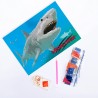 DIAMANTINY Level Up - Nice Group Creative Art, Diamond Painting Kit crea il mosaico, DINOSAURS, Megalodon