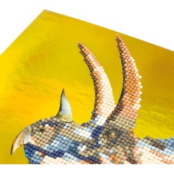 DIAMANTINY Level Up - Nice Group Creative Art, Diamond Painting Kit crea il mosaico, DINOSAURS, Triceratope
