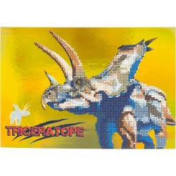 DIAMANTINY Level Up - Nice Group Creative Art, Diamond Painting Kit crea il mosaico, DINOSAURS, Triceratope