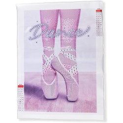 DIAMANTINY Artist - Small 21x30 - Attività Crystal Art, Diamond Painting Kit, Scarpette Ballerina Shoes