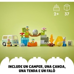 LEGO 10997 DUPLO Disney Topolino e i Suoi Amici Avventura in Campeggio, Set con Camper Giocattolo, Canoa e Figura di Paperina