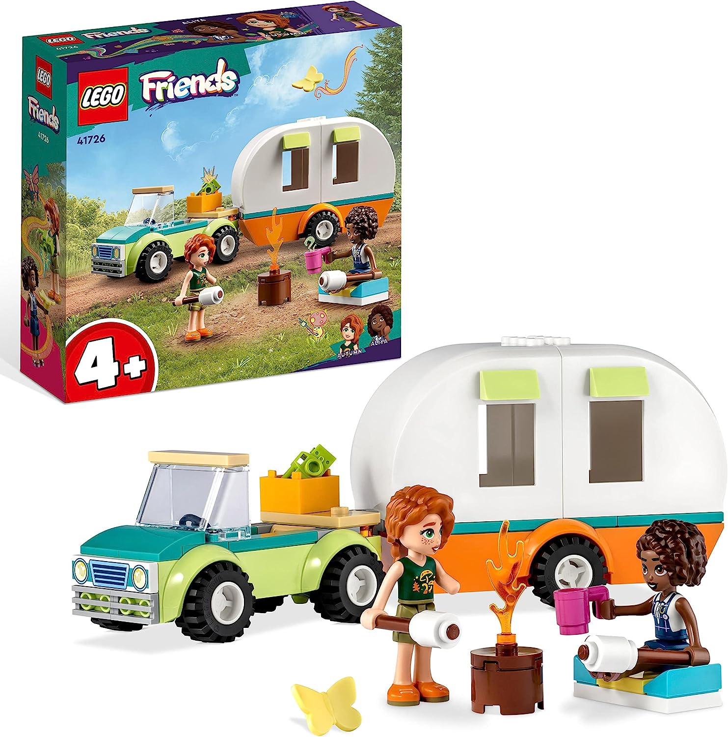 LEGO 41726 Friends Vacanza in Campeggio con Camper Giocattolo e Macchina,  Giochi per Bambina e Bambino dai 4 Anni in su, Persona