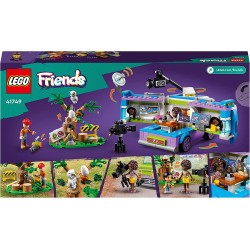 LEGO 41749 Friends Furgone della Troupe Televisiva, Camion Giocattolo per Fingere di Filmare e Riportare le Notizie di Salvatagg