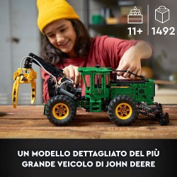 LEGO 42157 Technic Trattore John Deere 948L-II, Modellino da Costruire di Veicolo Giocattolo con Funzioni Pneumatiche e 4 Ruote 