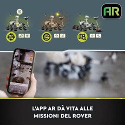 LEGO 42158 Technic NASA Mars Rover Perseverance, Set Spaziale con Esperienza App AR, Modellino da Costruire di Gioco Scientifico