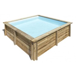 Piscina in legno CITY 225x225x68h Quadrata GRE - 790000