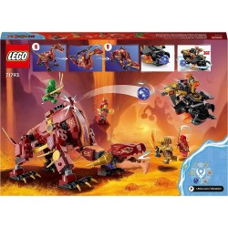 LEGO 71793 NINJAGO Dragone di Lava Transformer Heatwave, Serie Dragons Rising con Figura di Drago Giocattolo e Minifigure di Kai