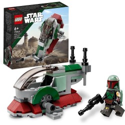 LEGO 75344 Star Wars Astronave di Boba Fett Microfighter Giocattolo, Modellino da Costruire set Mandaloriano per Bambini con 2 S