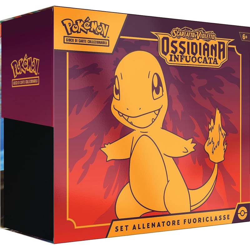 Pokémon Set Allenatore Fuoriclasse dell’espansione Scarlatto e Violetto - Ossidiana Infuocata del GCC Pokémon (nove buste di esp