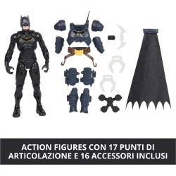 DC Comics, Action Figure Batman Adventures, Supereroe Giocattolo in Scala, Personaggio Batman Alto 30 cm, Supereroe con 16 Acces