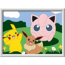Ravensburger - CreArt Serie D: Pokémon Classics, Kit per Dipingere con i Numeri, Contiene una Tavola Prestampata, Pennello, Colo