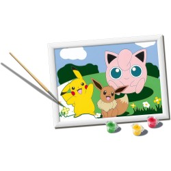 Ravensburger - CreArt Serie D: Pokémon Classics, Kit per Dipingere con i Numeri, Contiene una Tavola Prestampata, Pennello, Colo