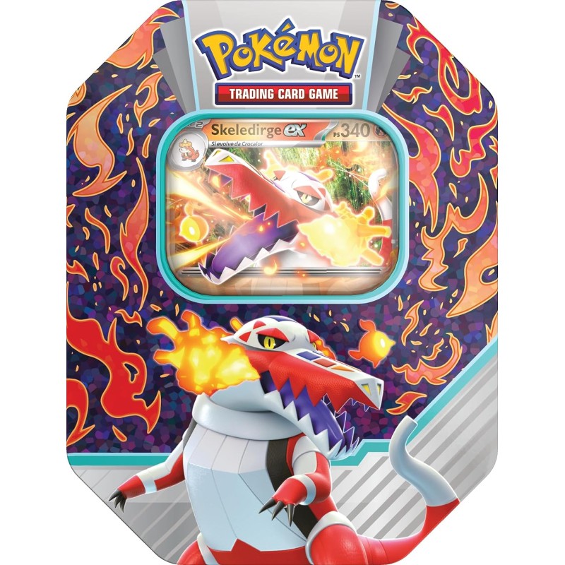Gamevision - Scatola da Collezione Compagni d’Avventura di Paldea del GCC Pokémon - Skeledirge-ex (una Carta Promozionale Ologra